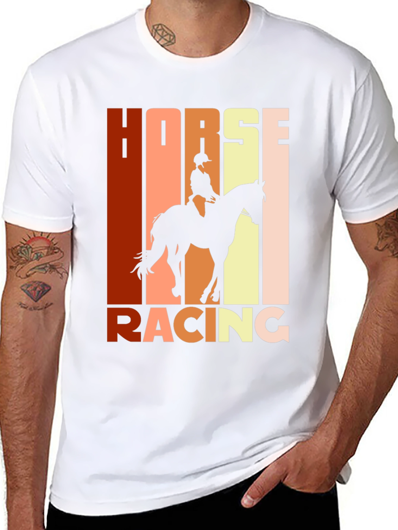 Equestrian Horse Racing Graphic T-Shirt