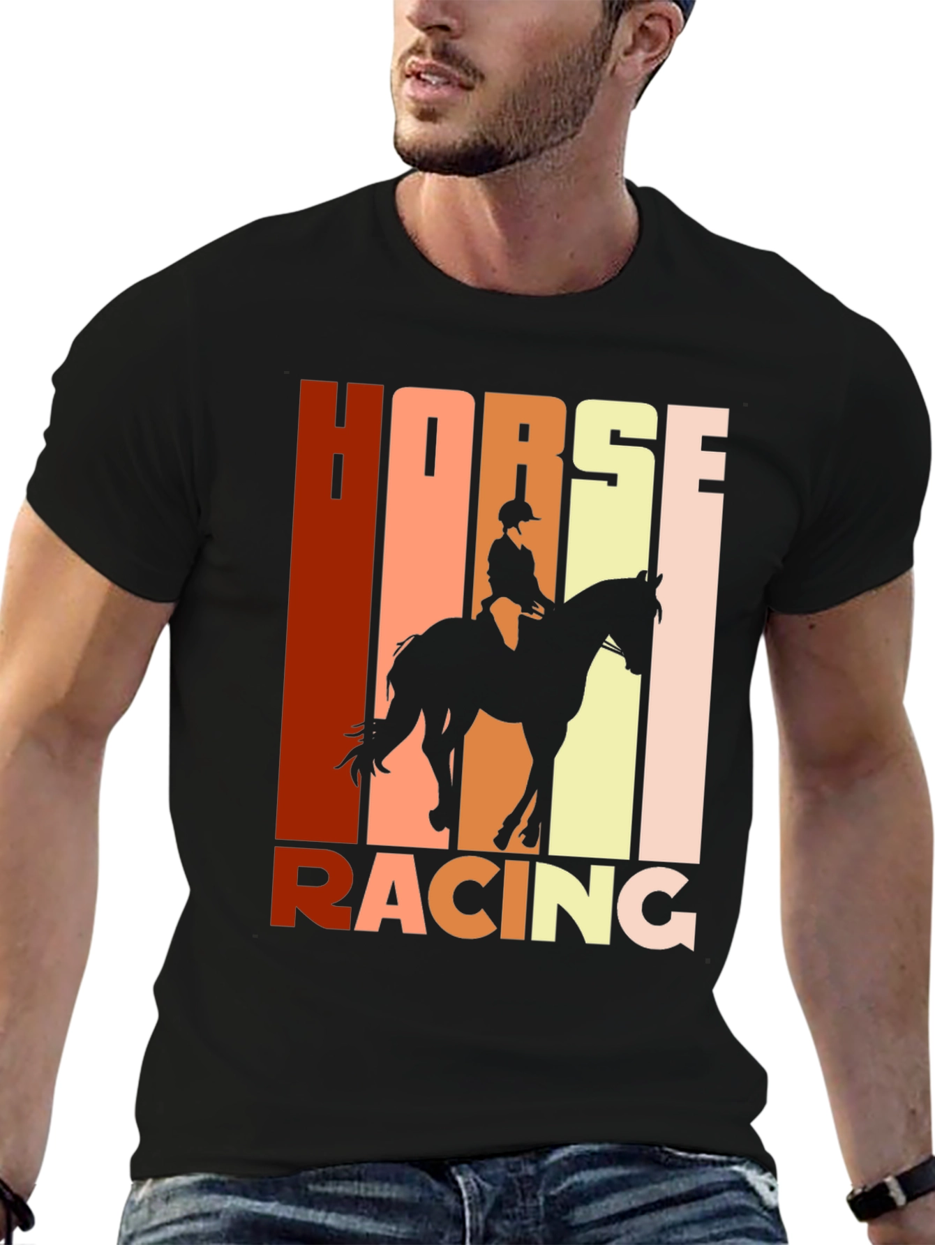 Equestrian Horse Racing Graphic T-Shirt