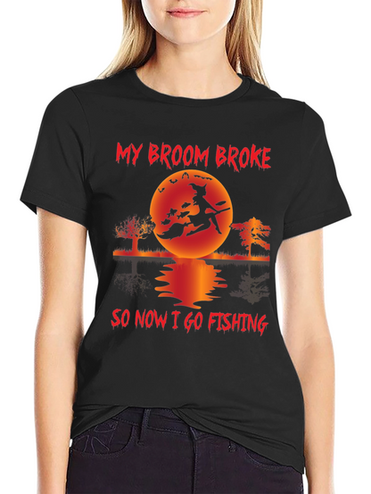 Witch Fishing T-Shirt - Halloween Fun