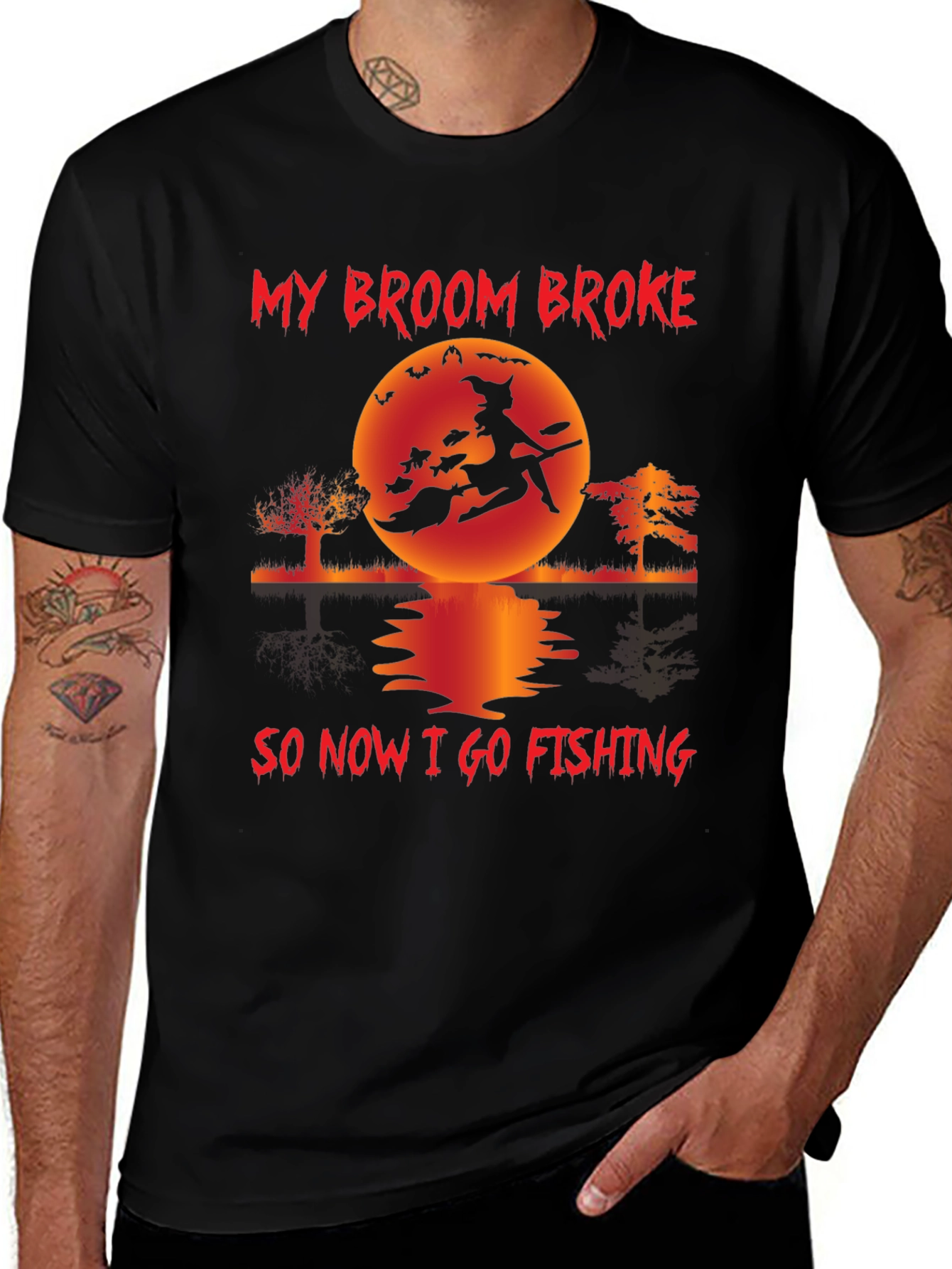 Witch Fishing T-Shirt - Halloween Fun