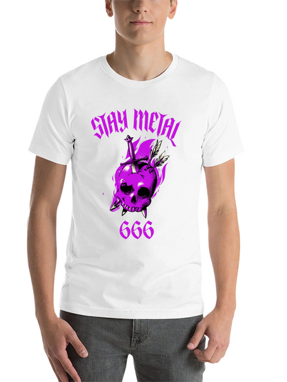 Stay Metal Skull T-Shirt - Heavy Metal Graphic Tee