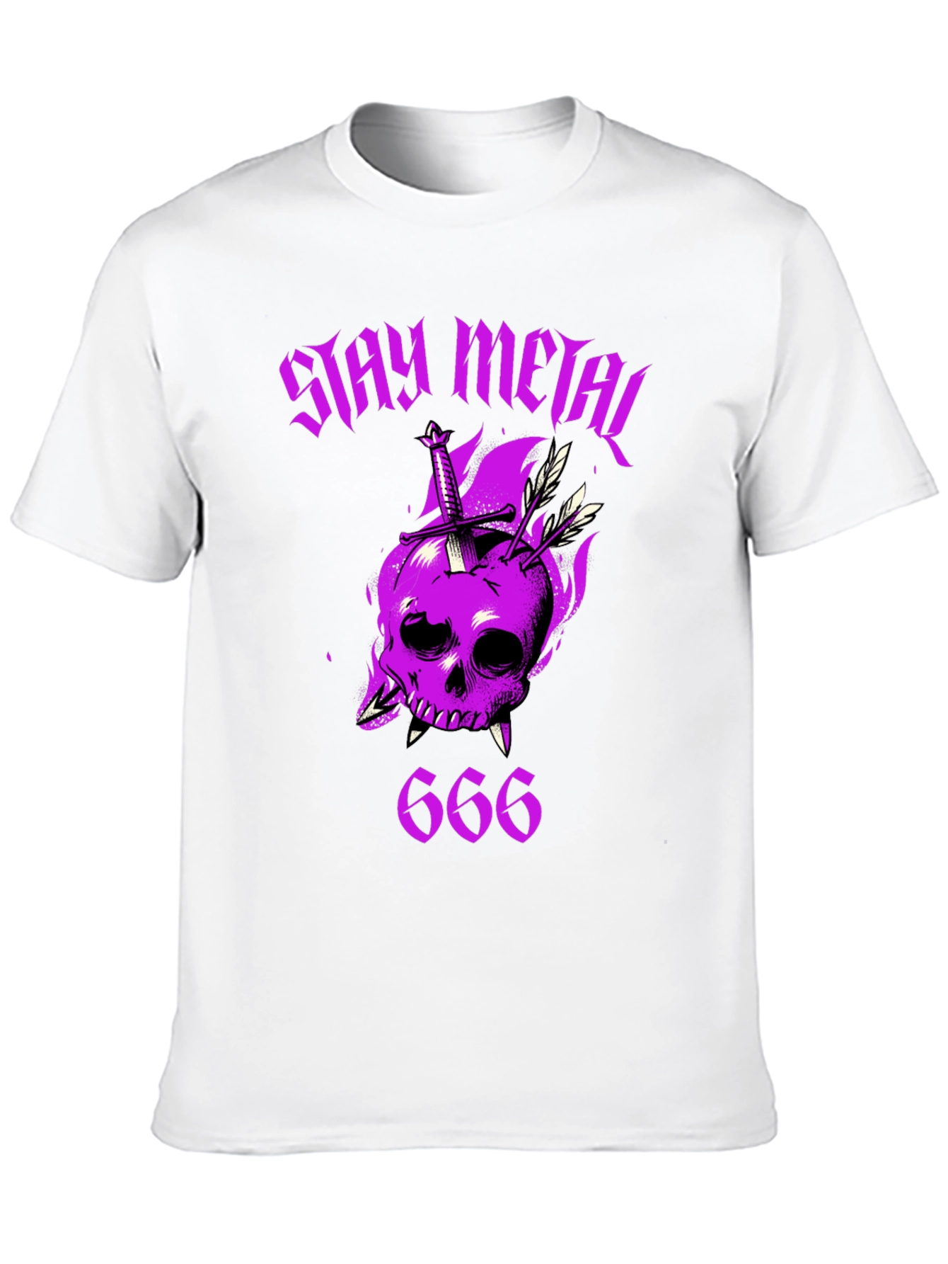 Stay Metal Skull T-Shirt - Heavy Metal Graphic Tee