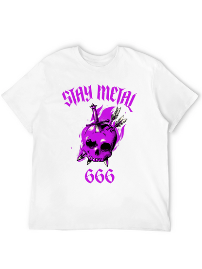 Stay Metal Skull T-Shirt - Heavy Metal Graphic Tee