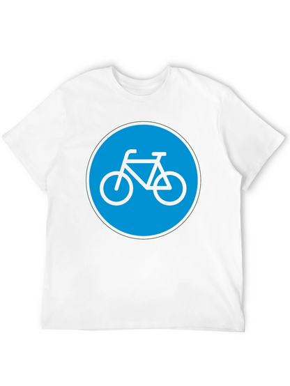 Bike Graphic T-Shirt - Black Cotton Blend Casual Tee