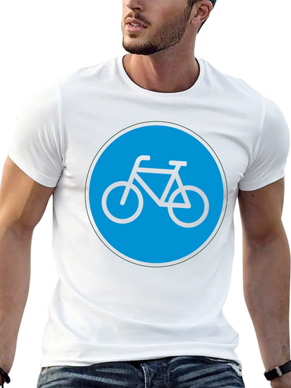 Bike Graphic T-Shirt - Black Cotton Blend Casual Tee