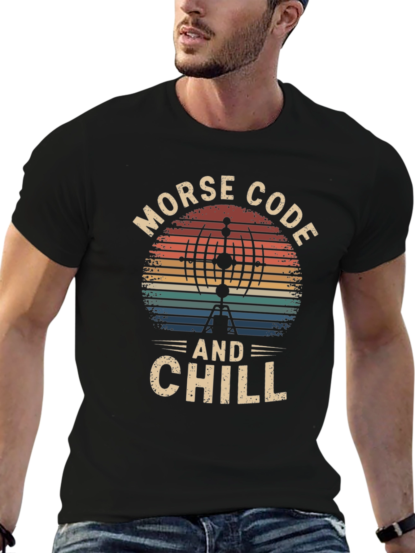 Morse Code and Chill Retro T-Shirt