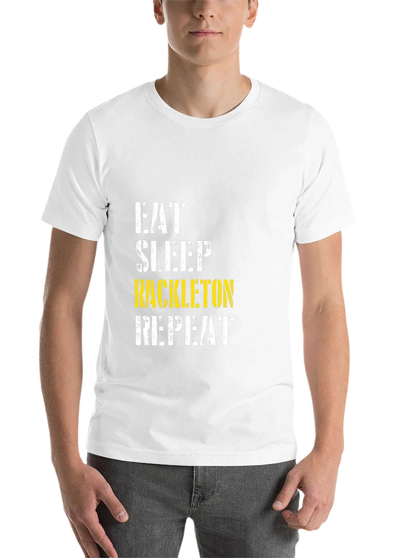 Eat Sleep Rackleton Repeat Graphic Tee
