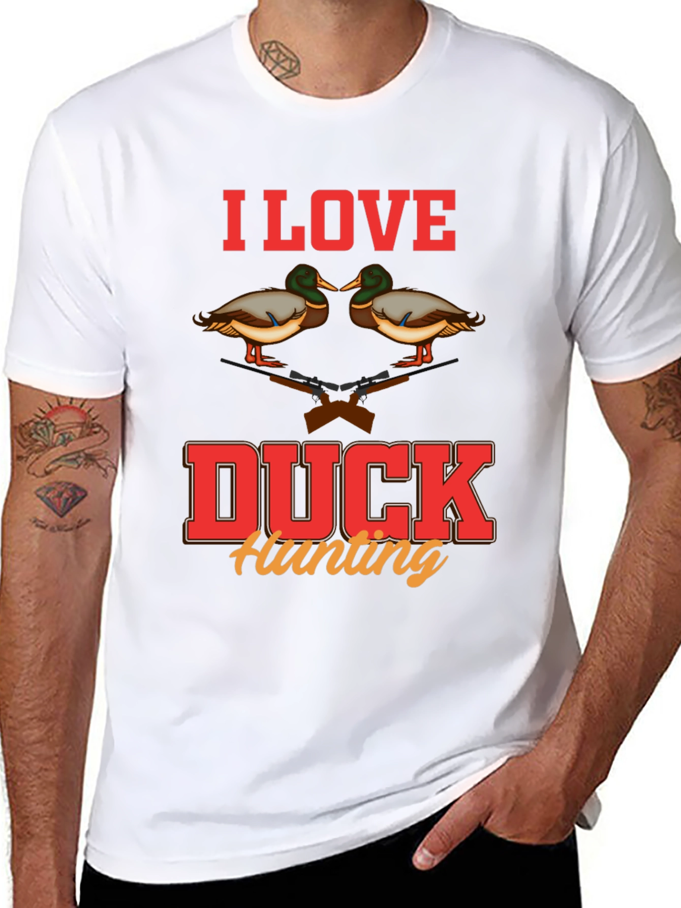 I Love Duck Hunting Graphic T-Shirt
