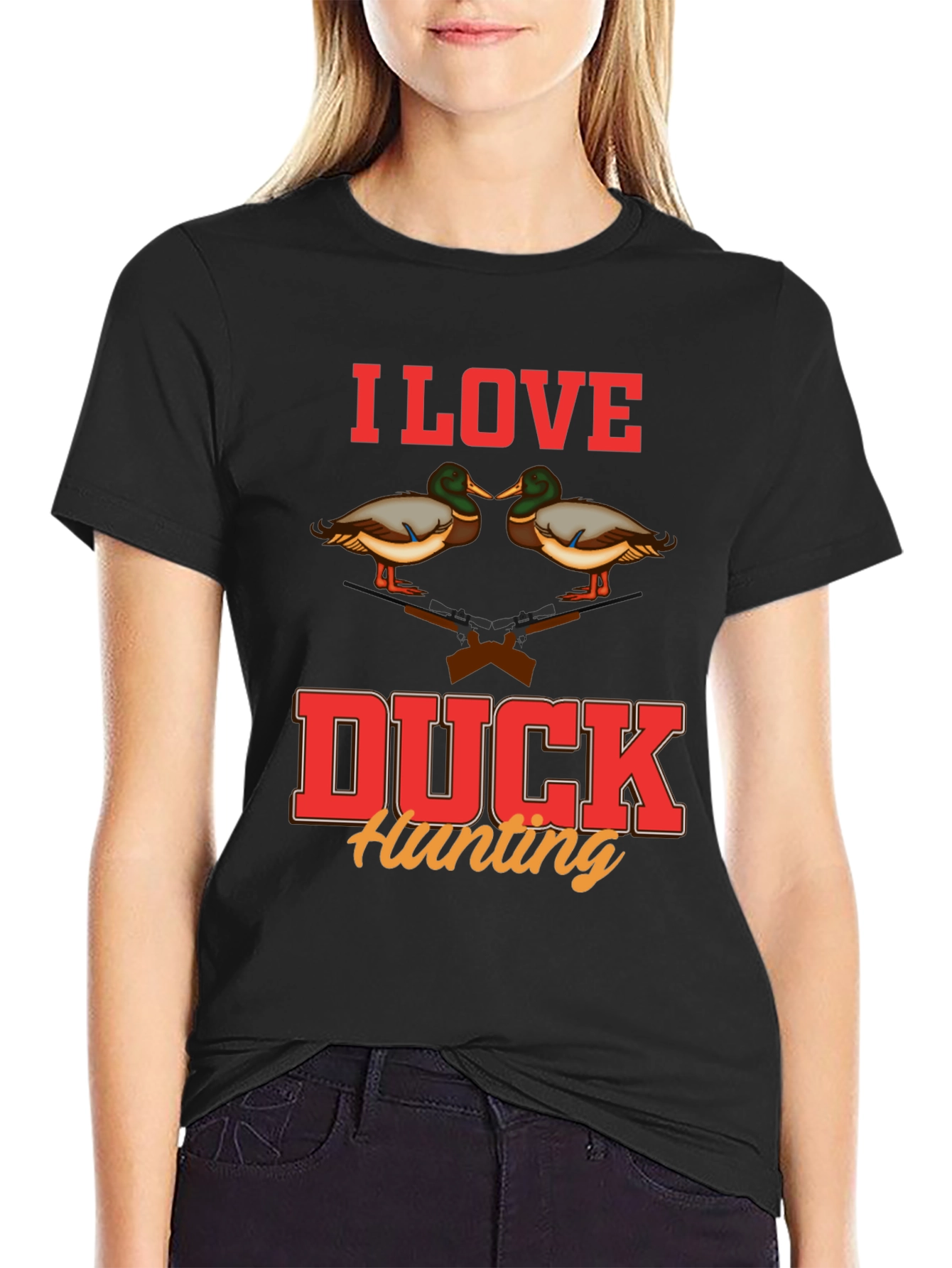 I Love Duck Hunting Graphic T-Shirt