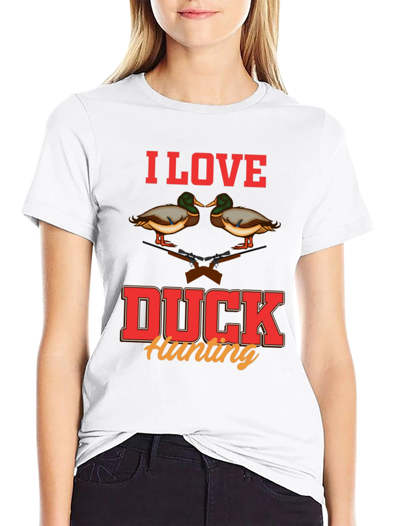 I Love Duck Hunting Graphic T-Shirt