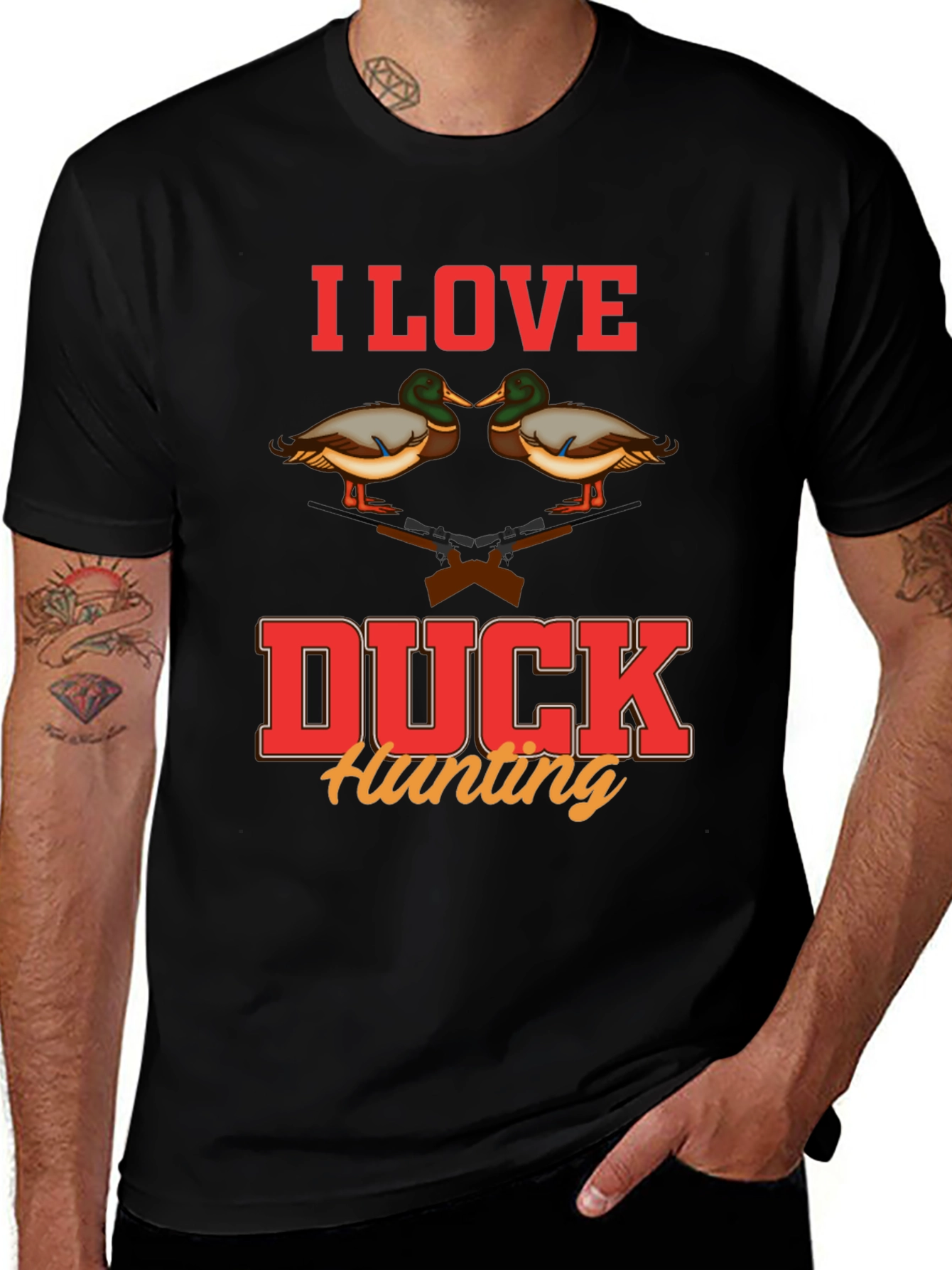 I Love Duck Hunting Graphic T-Shirt