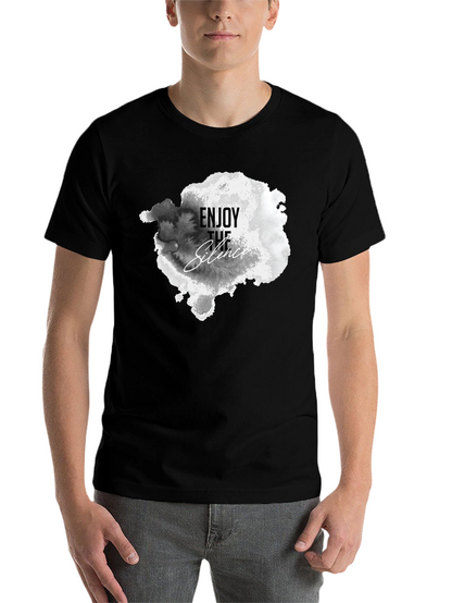 Enjoy The Silence Graphic Tee - Black Cotton T-Shirt