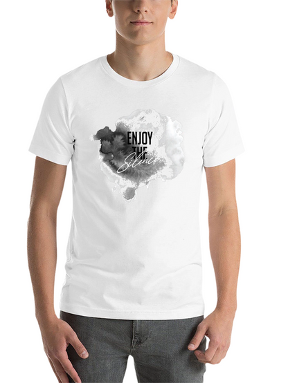 Enjoy The Silence Graphic Tee - Black Cotton T-Shirt