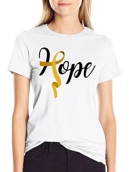 Hope Ribbon Graphic Tee - Cancer Awareness Shirt