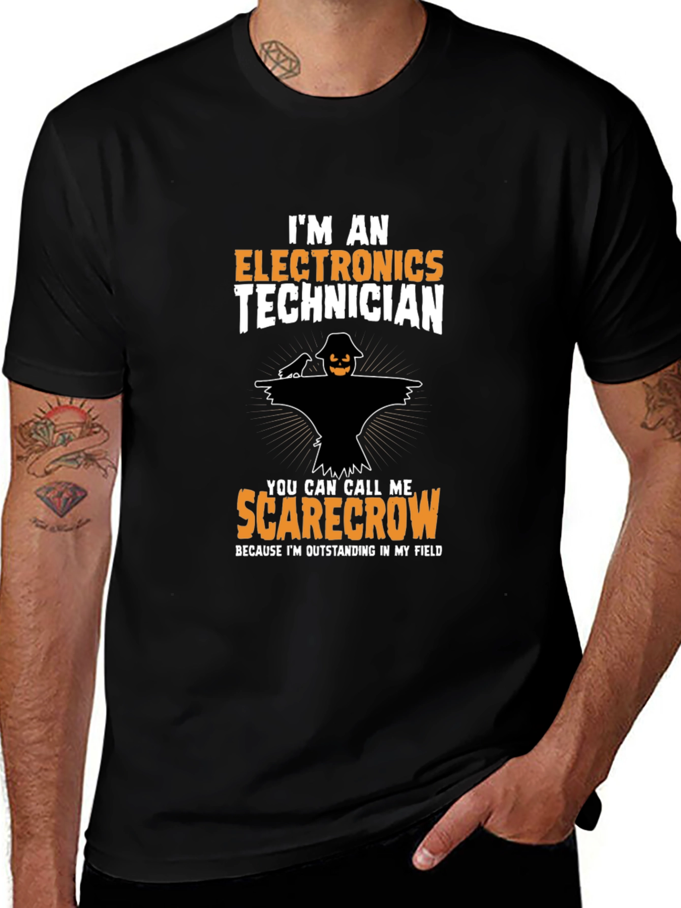 Electronics Technician Scarecrow T-Shirt
