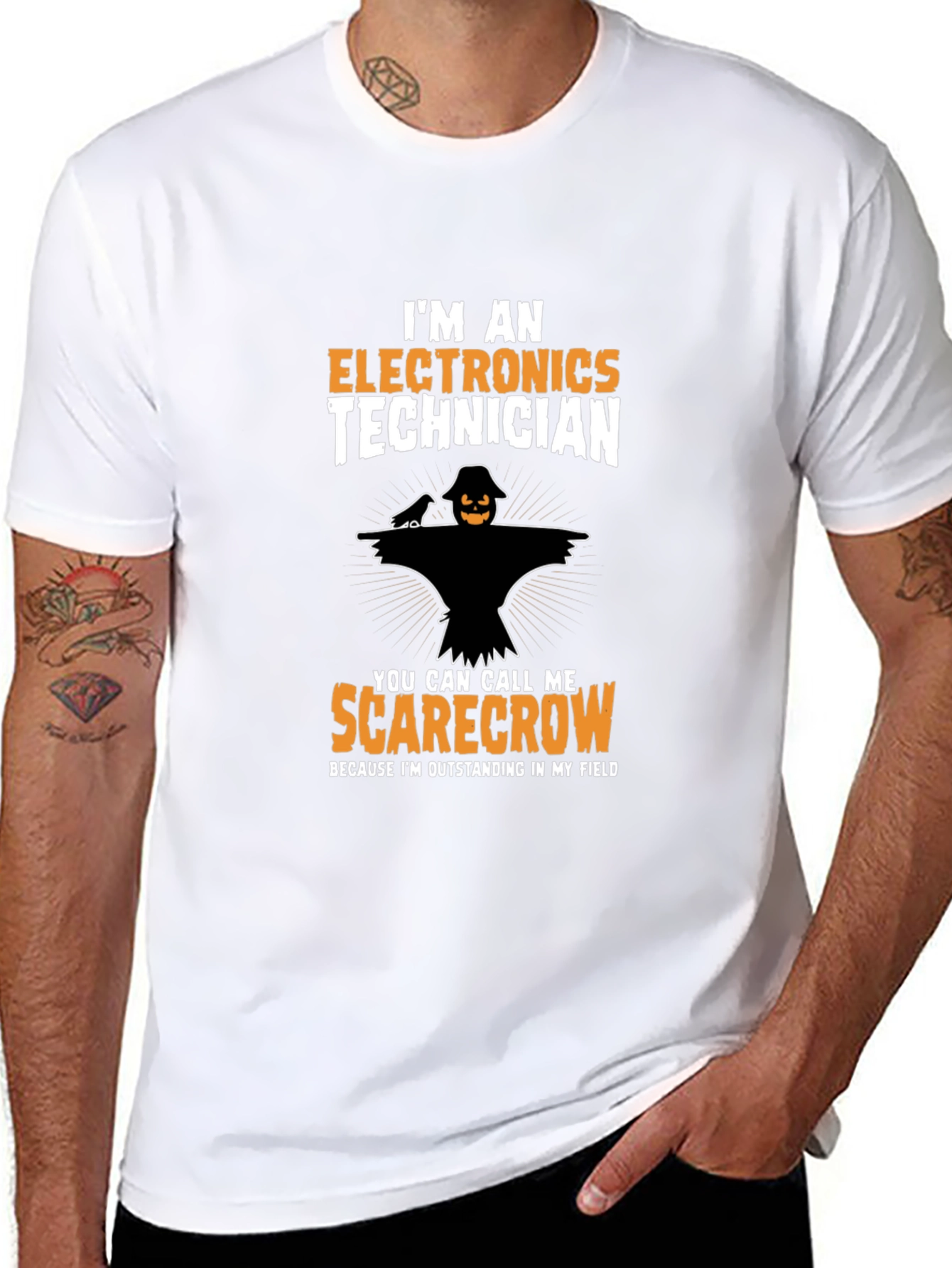 Electronics Technician Scarecrow T-Shirt