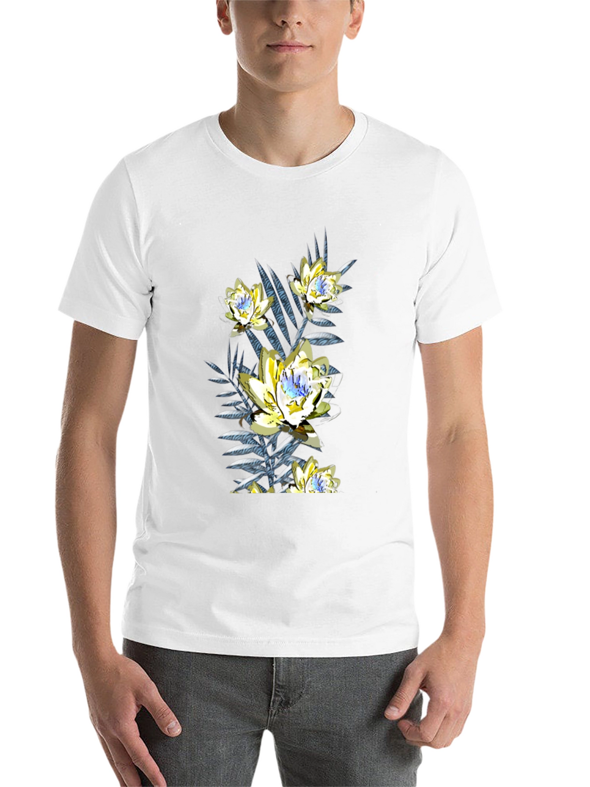 Floral Print Black T-Shirt