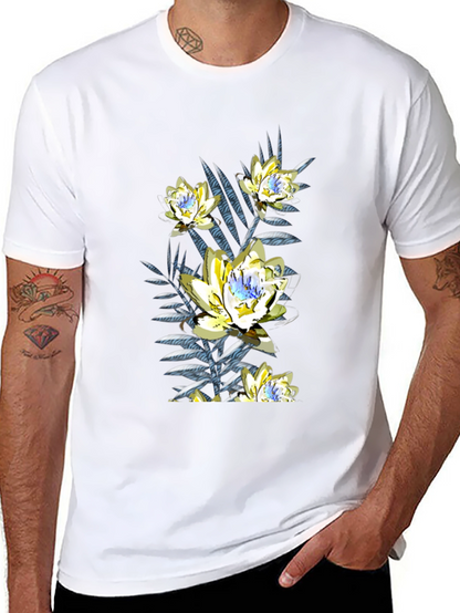 Floral Print Black T-Shirt