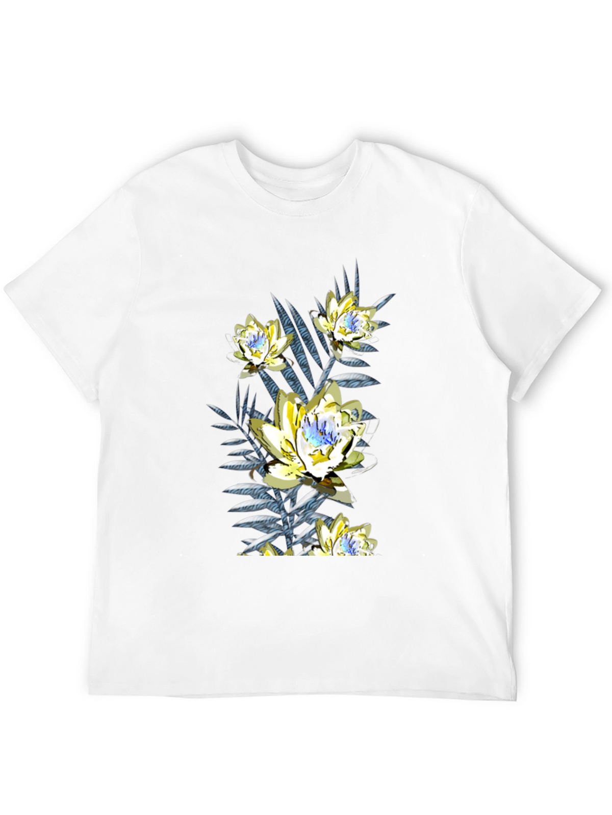 Floral Print Black T-Shirt