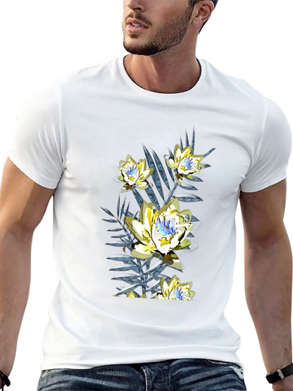 Floral Print Black T-Shirt
