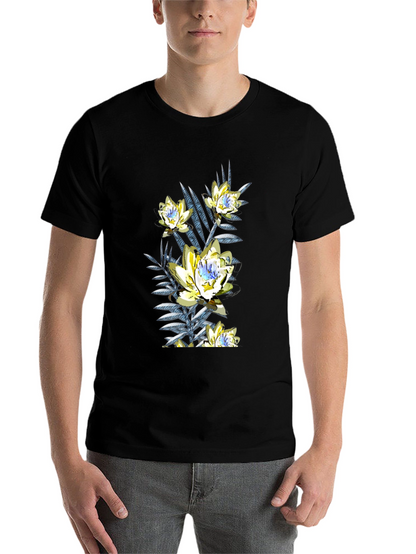 Floral Print Black T-Shirt