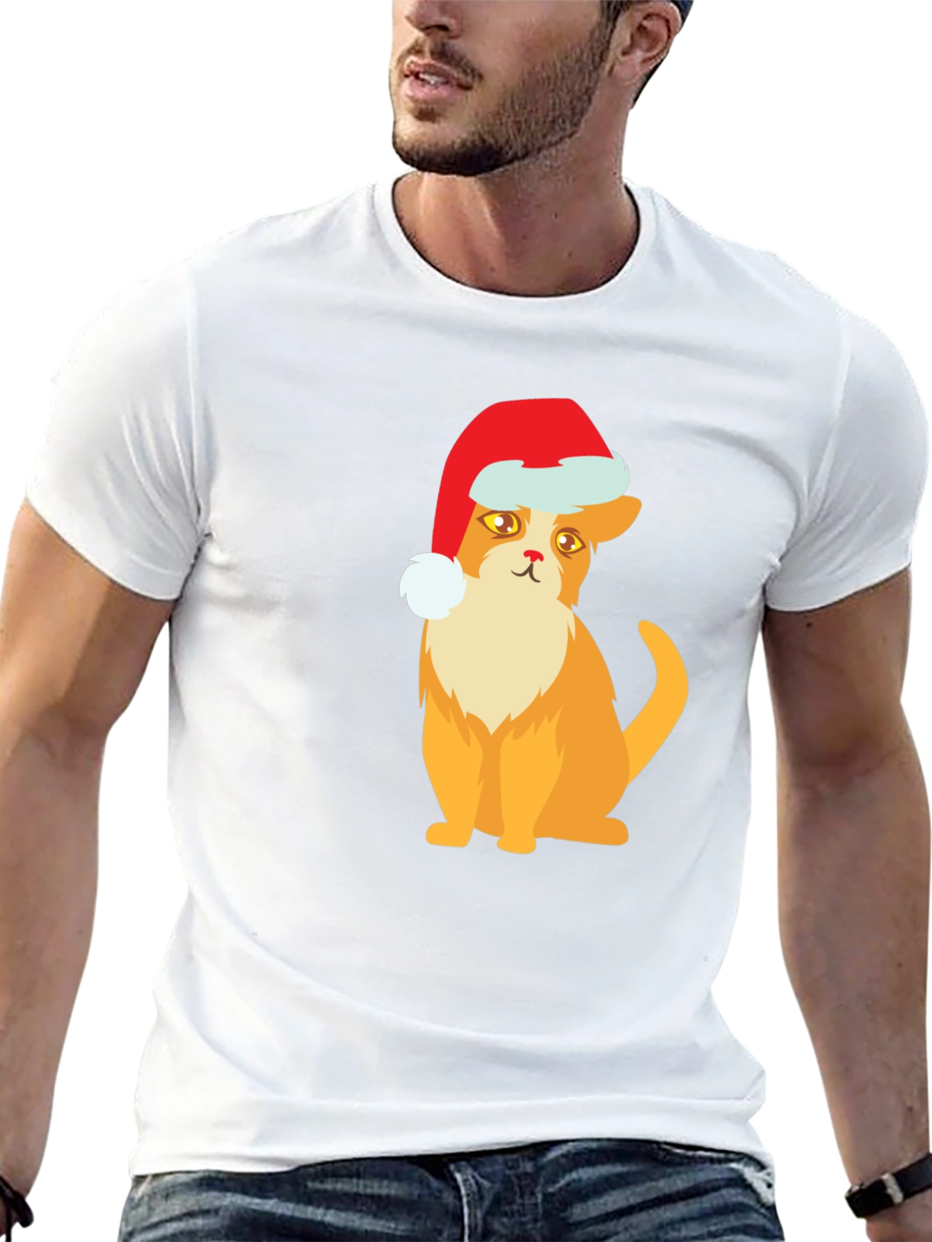 Festive Cat T-Shirt: Holiday Cheer