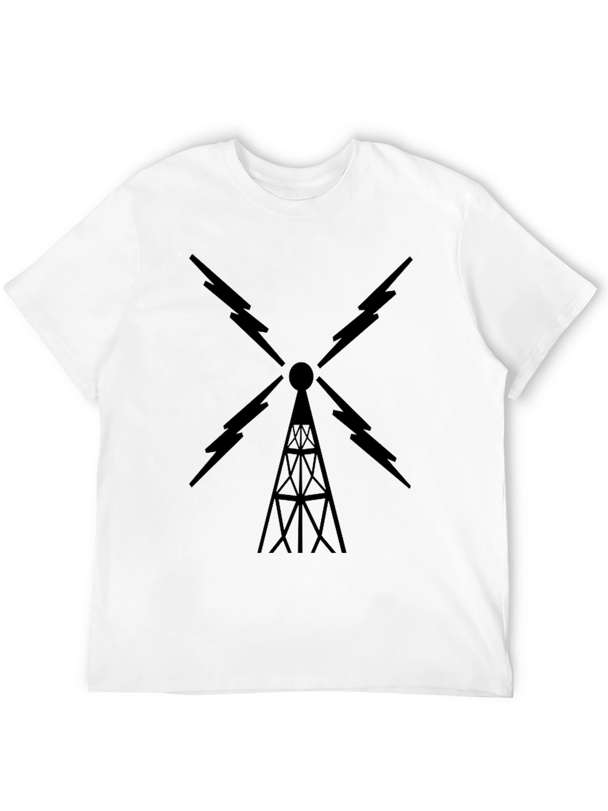 Black Radio Tower Graphic Tee