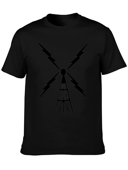Black Radio Tower Graphic Tee