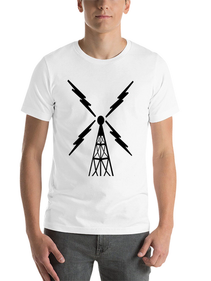 Black Radio Tower Graphic Tee