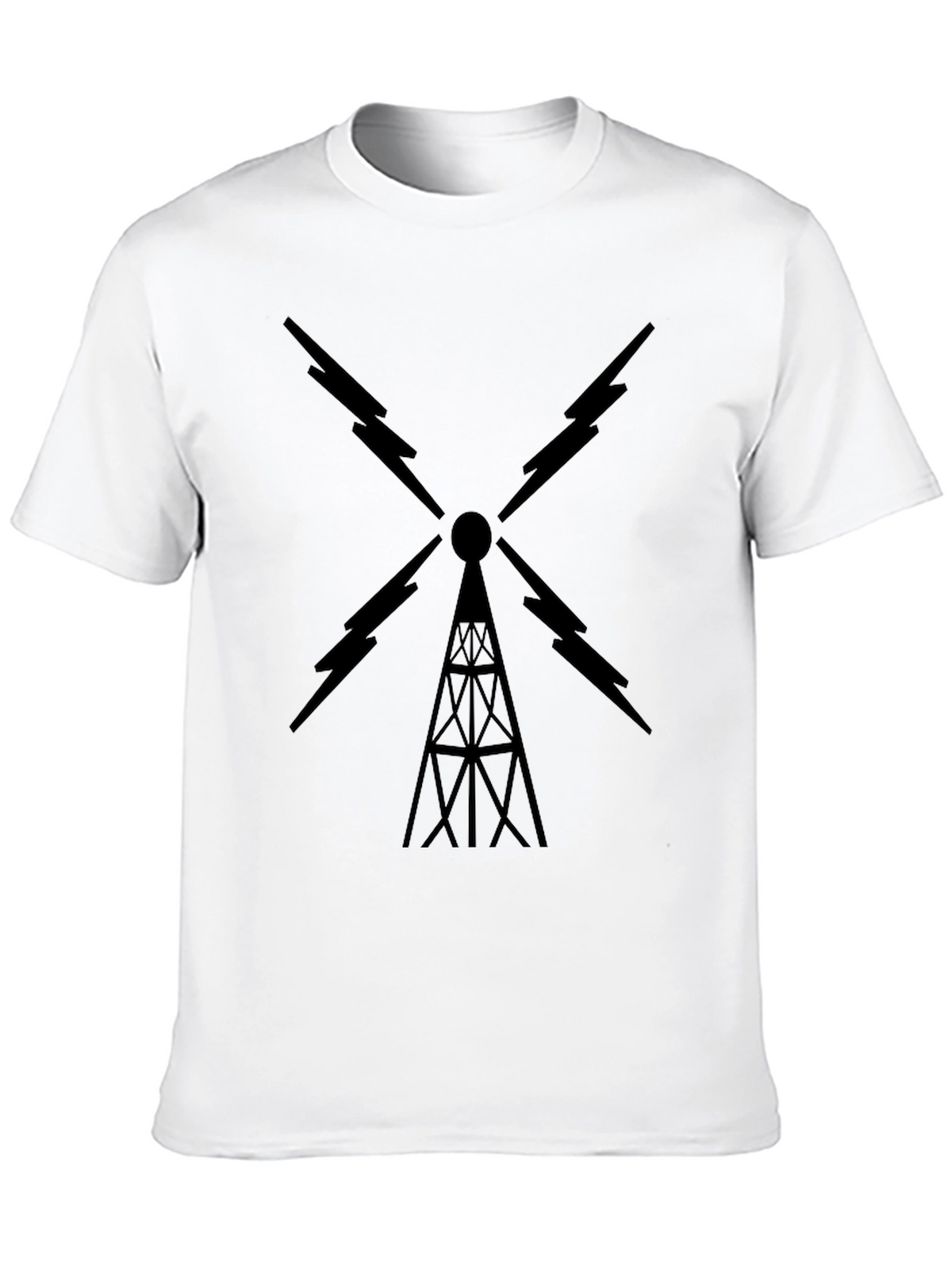 Black Radio Tower Graphic Tee