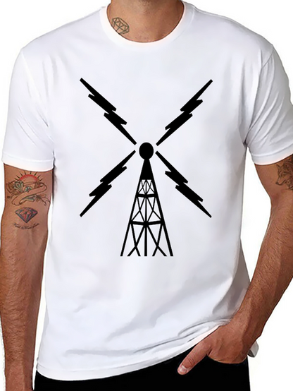 Black Radio Tower Graphic Tee