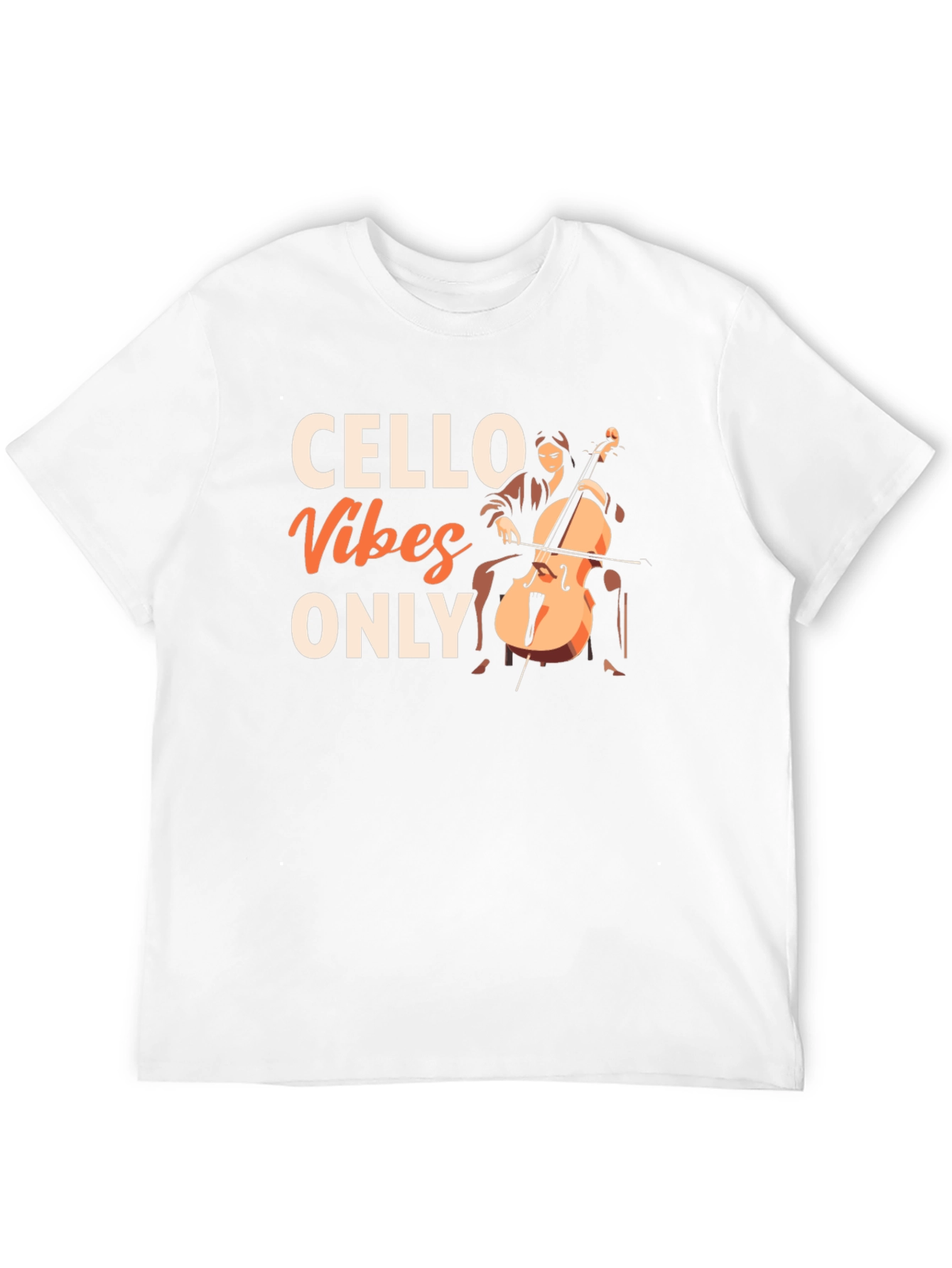 Cello Vibes Only Graphic Tee - Music Lovers T-Shirt
