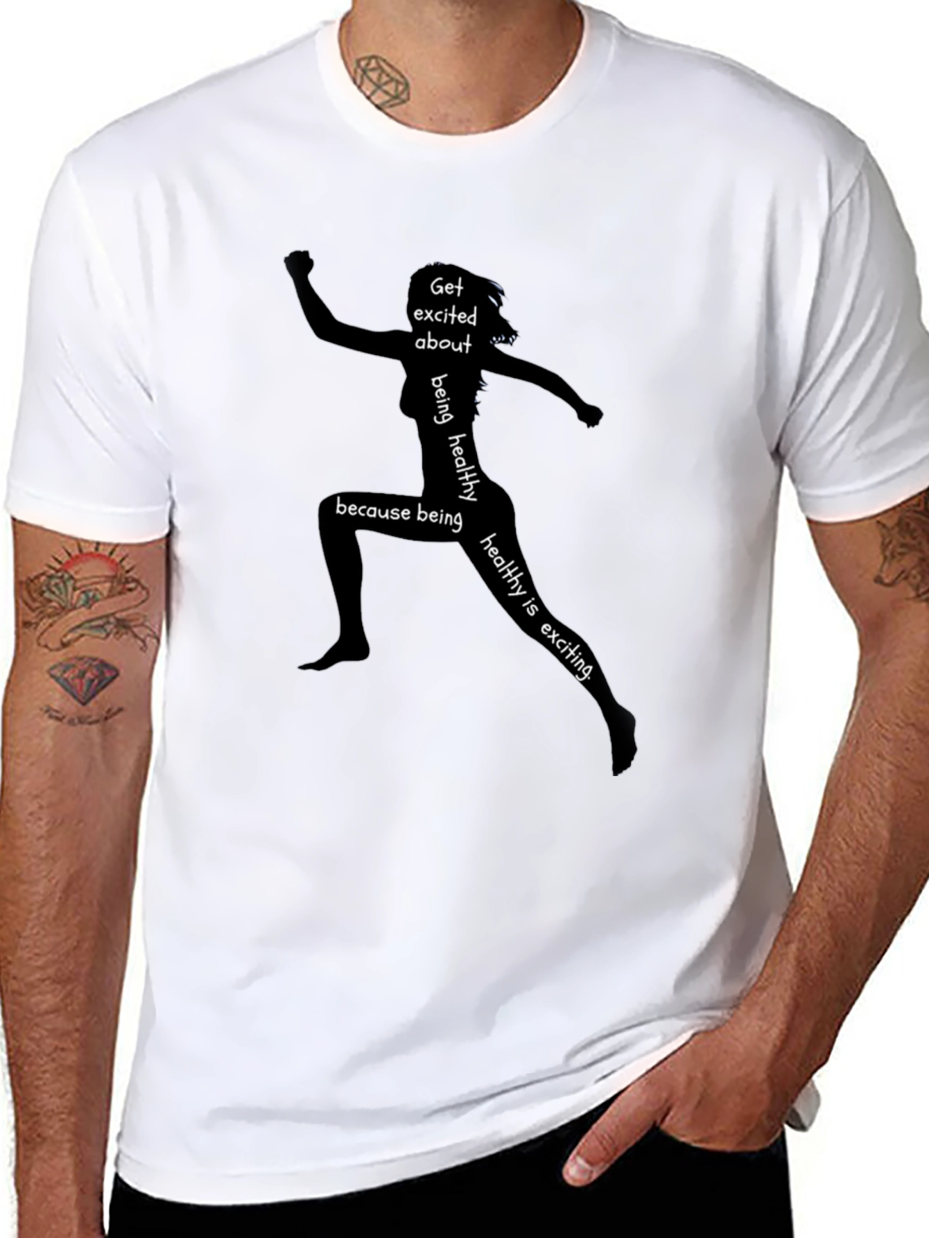 Excited About Healthy Tee - Womens Running T-Shirt