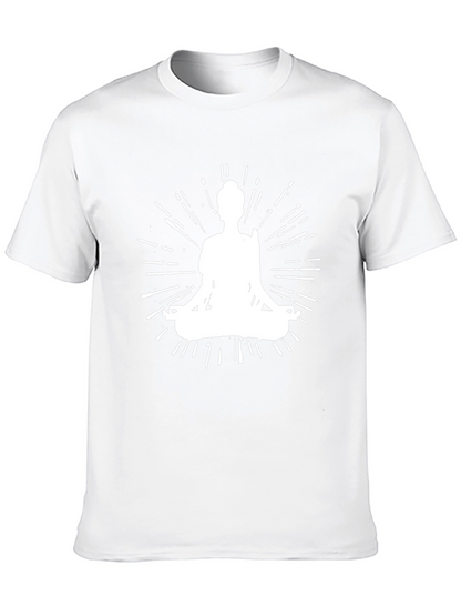 Zen Mode Tee: Meditating Silhouette Graphic T-Shirt