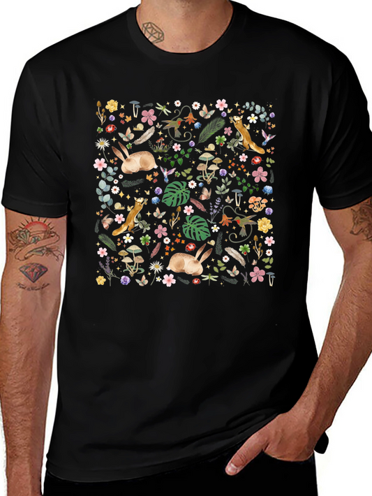 Whimsical Forest T-Shirt: Nature Print