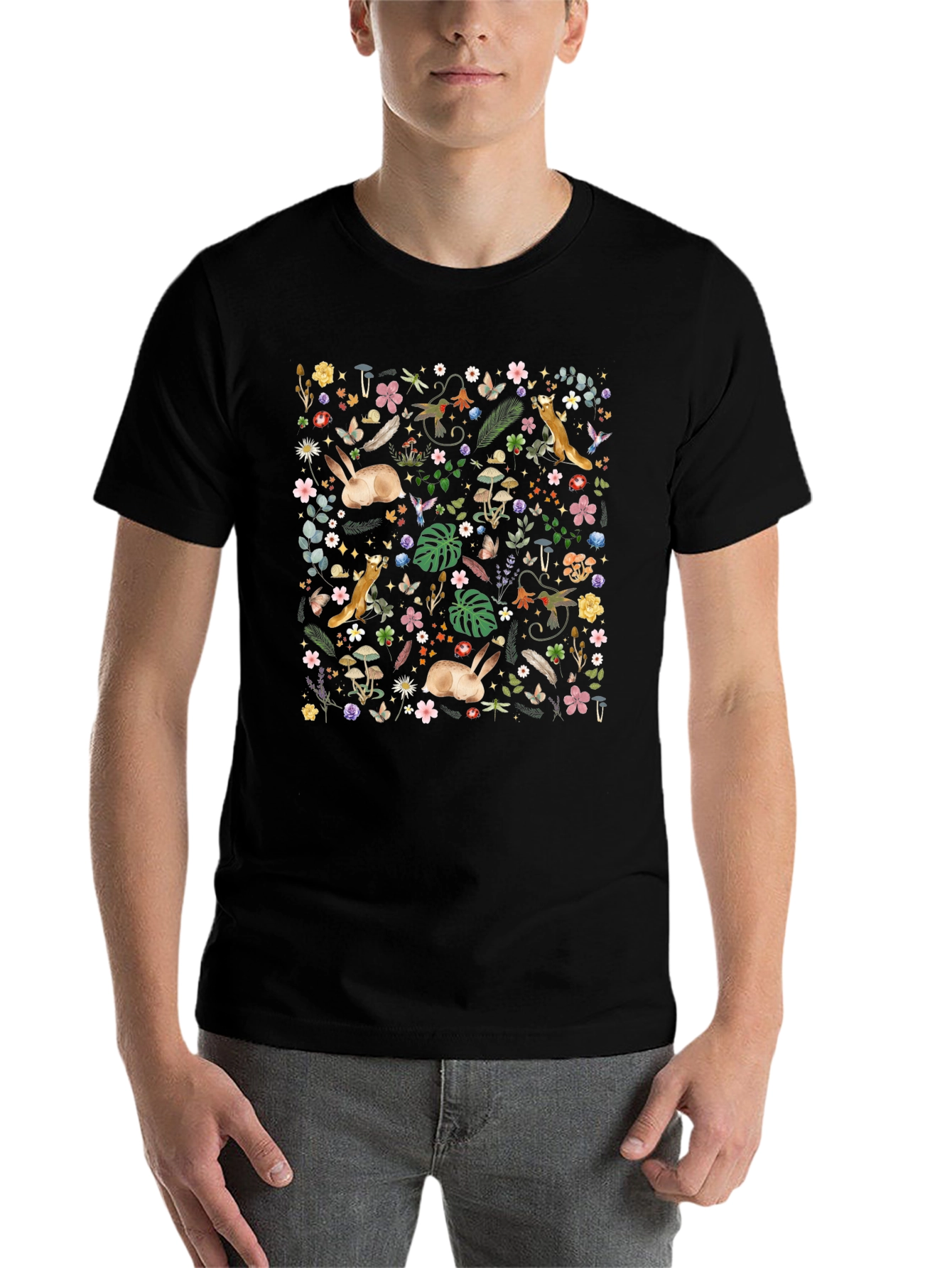 Whimsical Forest T-Shirt: Nature Print