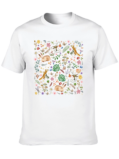 Whimsical Forest T-Shirt: Nature Print