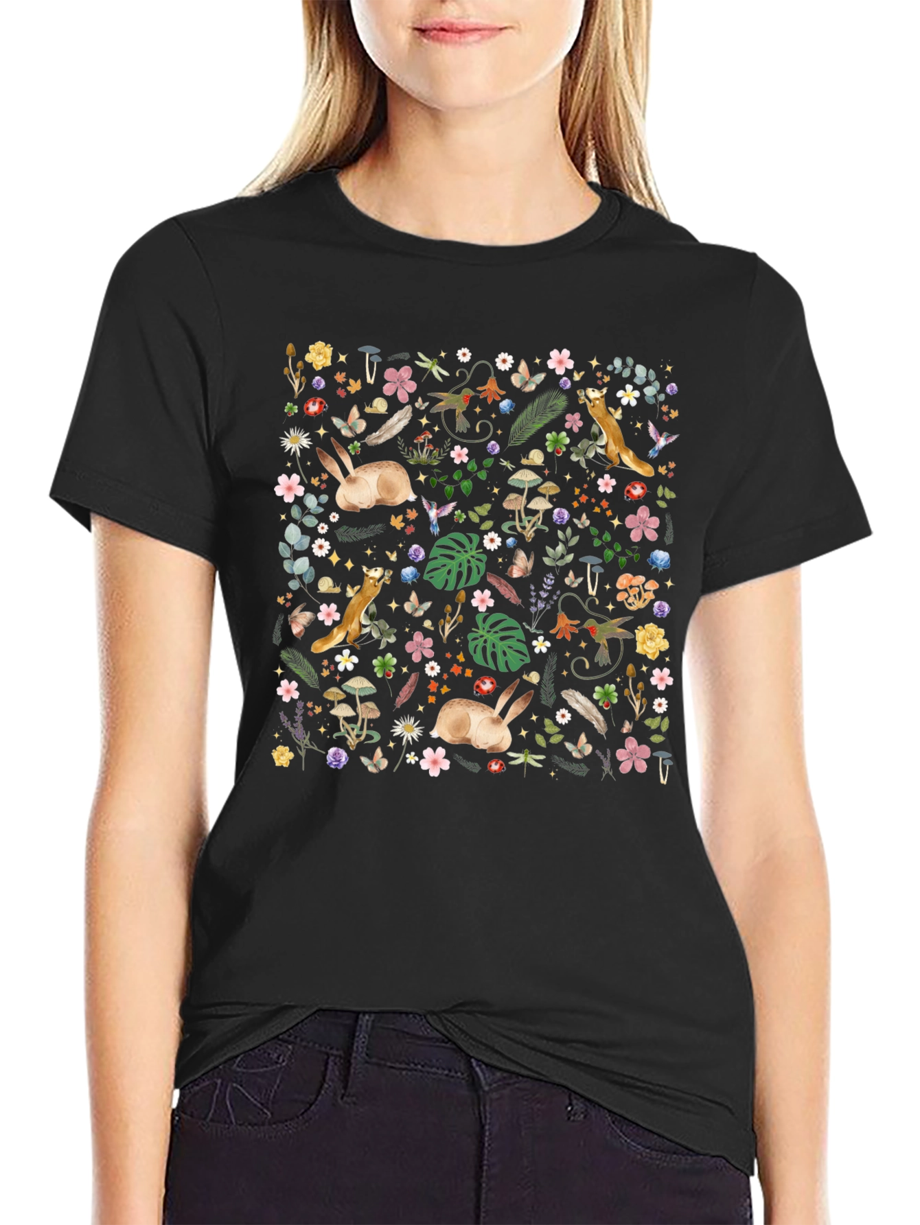 Whimsical Forest T-Shirt: Nature Print