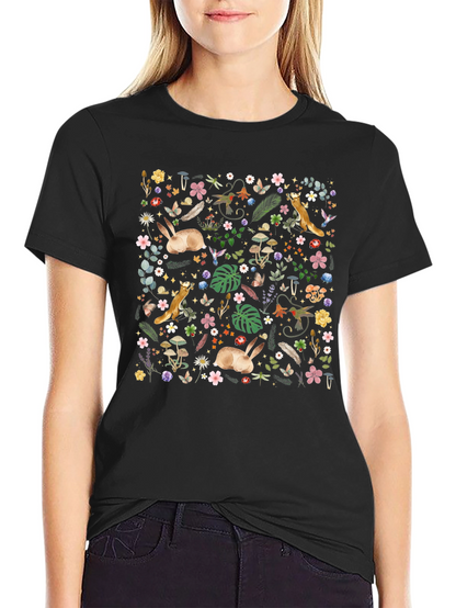 Whimsical Forest T-Shirt: Nature Print