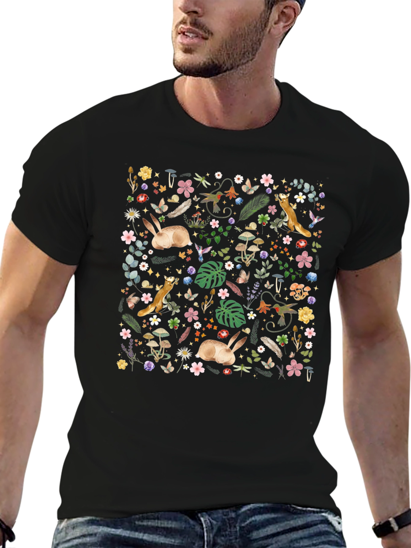 Whimsical Forest T-Shirt: Nature Print