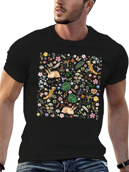 Whimsical Forest T-Shirt: Nature Print