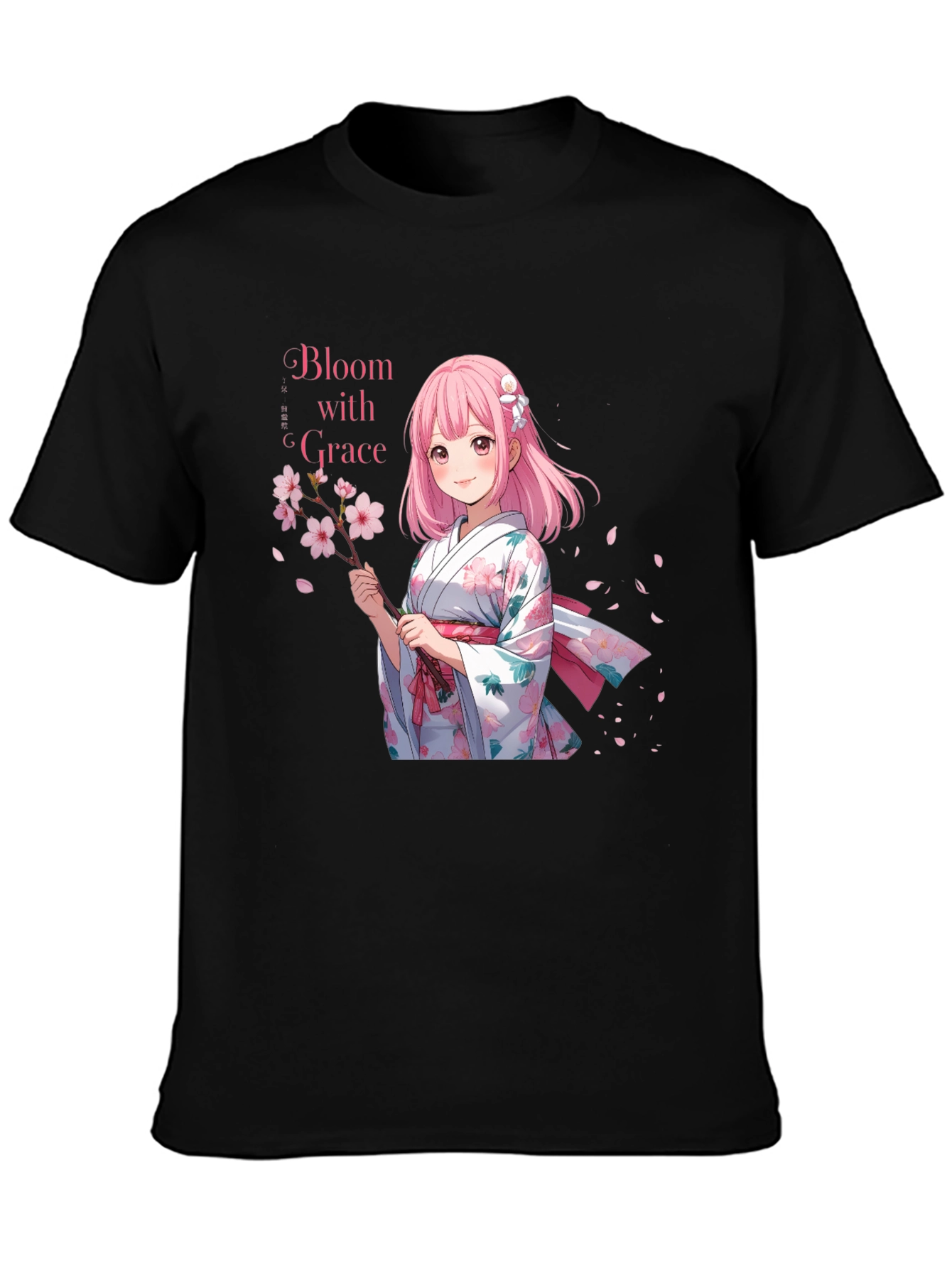 Anime Girl Cherry Blossom T-Shirt