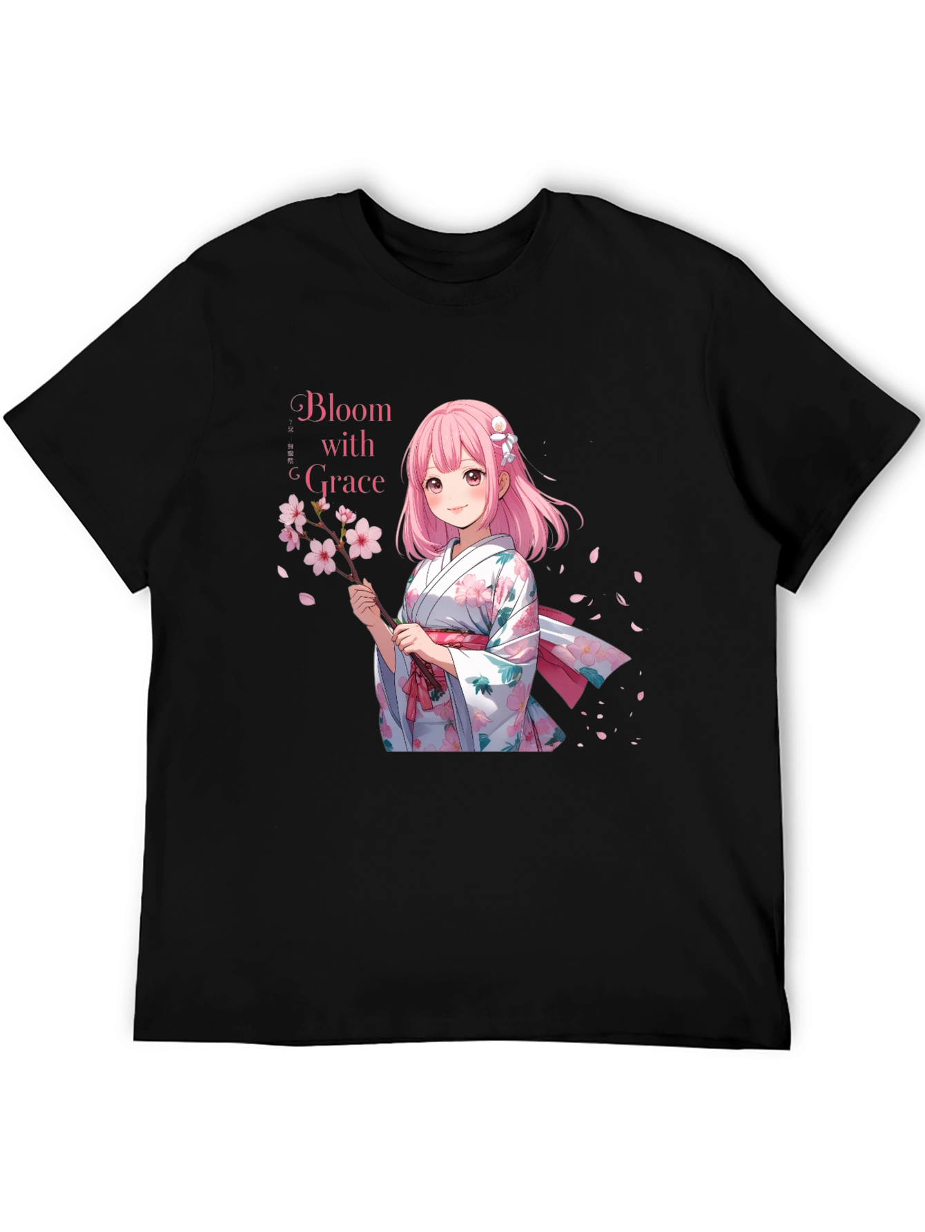Anime Girl Cherry Blossom T-Shirt