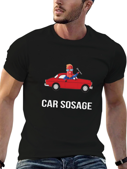 Car Sausage Graphic T-Shirt - Novelty Design
