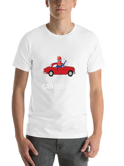 Car Sausage Graphic T-Shirt - Novelty Design
