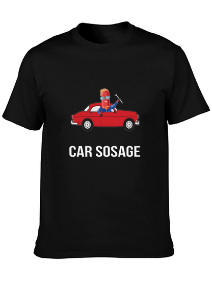 Car Sausage Graphic T-Shirt - Novelty Design