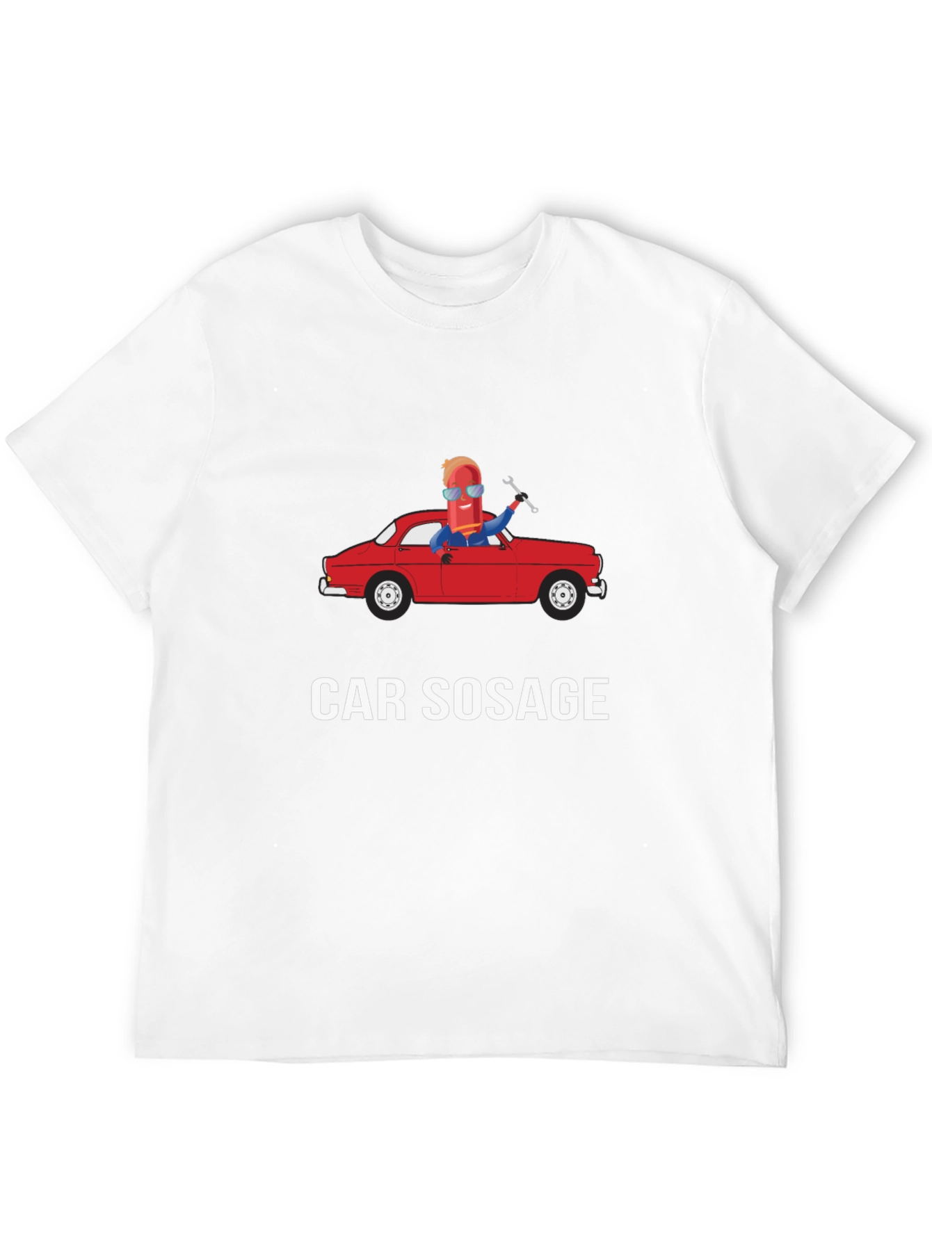 Car Sausage Graphic T-Shirt - Novelty Design