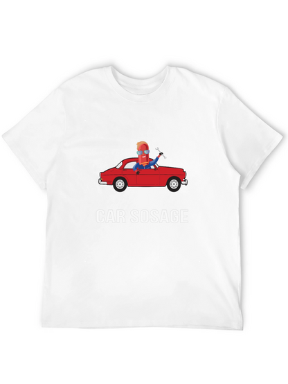 Car Sausage Graphic T-Shirt - Novelty Design