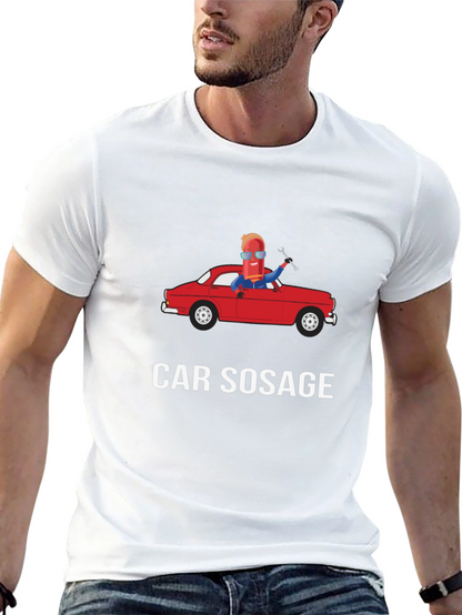 Car Sausage Graphic T-Shirt - Novelty Design