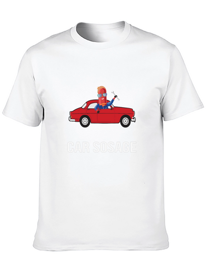 Car Sausage Graphic T-Shirt - Novelty Design